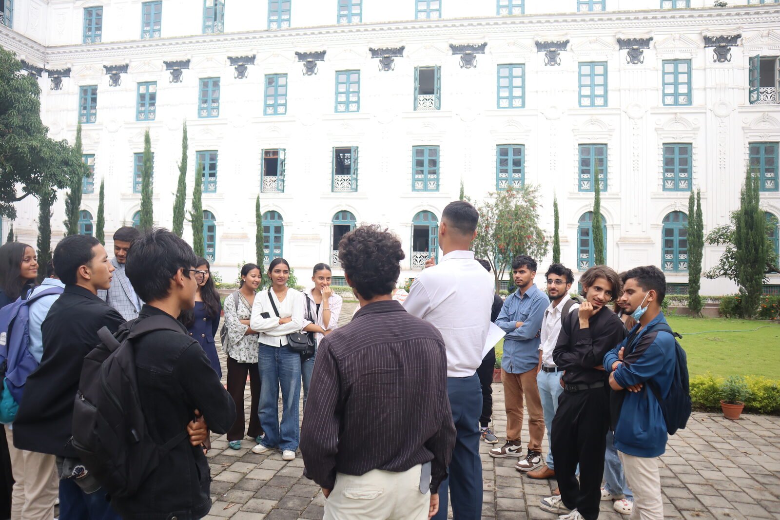 With IT students at the PM's Office