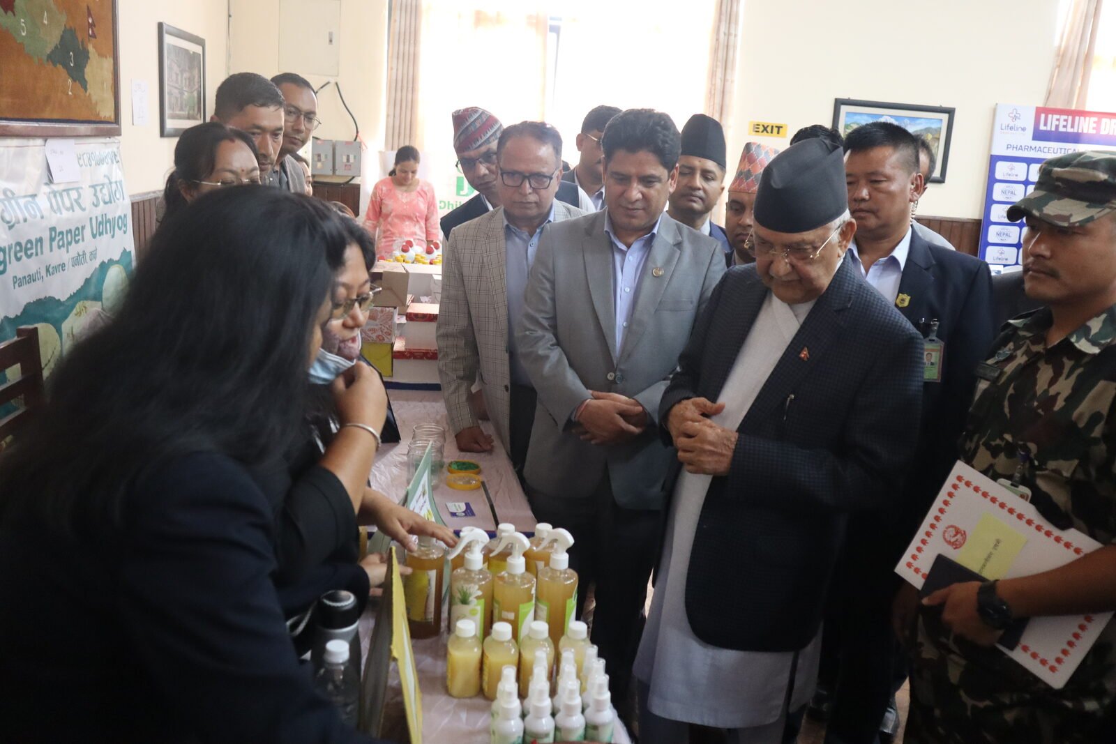 Startup event with former PM K.P. Sharma Oli, Baluwatar